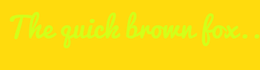 Image with Font Color D3FF19 and Background Color FFDB0D